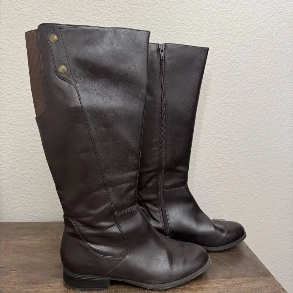Lifestride Brown Fall Winter Riding Boots 8.5